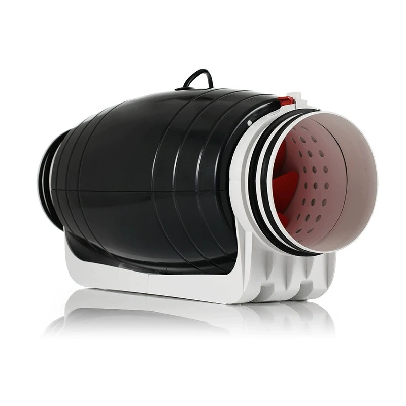 Ultra-quiet pipeline type diagonal flow fan with check valve, strong pressurized and pressurized exhaust fan, high power