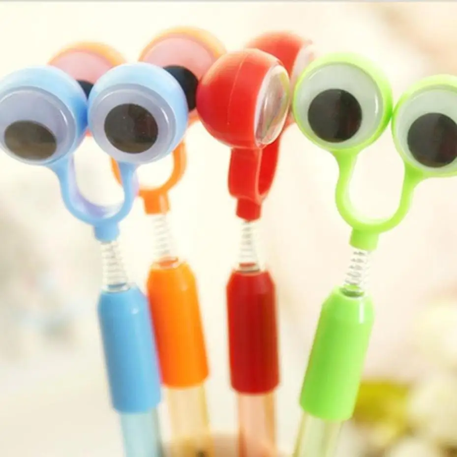 1 pçs criativo papelaria bonito estilo olho grande caneta material escolar de escritório adorável caneta esferográfica cor aleatória