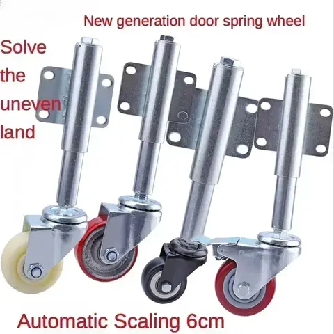 댐핑 및 기계 게이트 스프링 휠이 있는 헤비 듀티 4인치 2인치 3인치 5인치 도어 캐스터