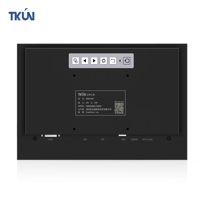 جدار جبل جزءا لا يتجزأ من 1024*768 HD DP شاشة تعمل باللمس الصناعية 8.4 بوصة شاشات LCD شاشة عرض صناعية واجهة USB #2