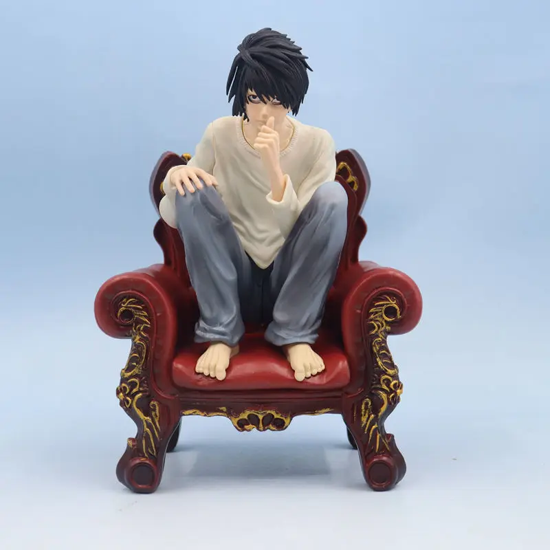 

Death Note L Lawliet Figure Sitting on Chair PVC Collectible Anime Model Doll Toy