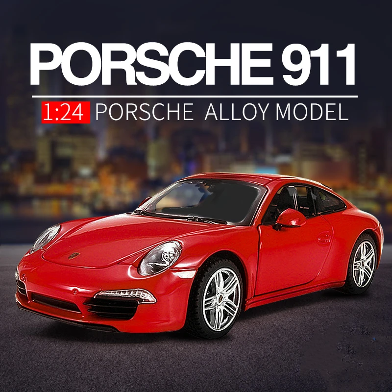 1:24 Porsches 911 Carrera Alloy Sports Car Model Diecast & Toy Vehicles Metal Toy Car Model Simulation Collection Toys Gift