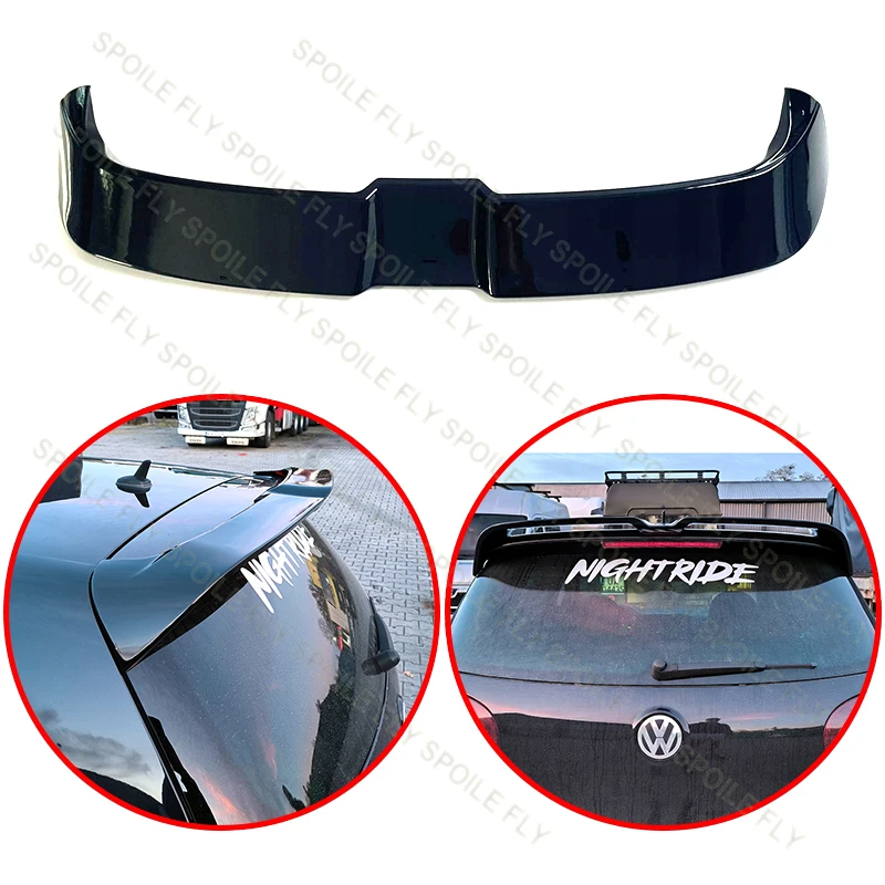

Exclusive Use For VW Golf 5 V MK5 GTI R32 High Quality Oettinger Style Car Rear Wing Spoiler Glossy Black Carbon Fiber Look