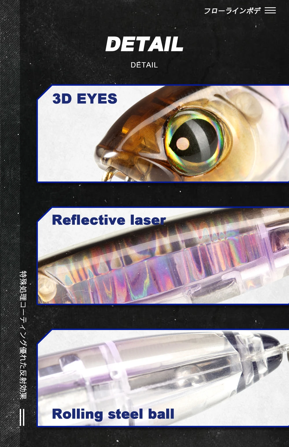 D1 Topwater 3D Joy Pencil Angelköder 80mm/11g 100mm/20g Walk The Dog Oberflächenköder Reflektierendes Angelzubehör Seebarsch DT3020 – Detail 7