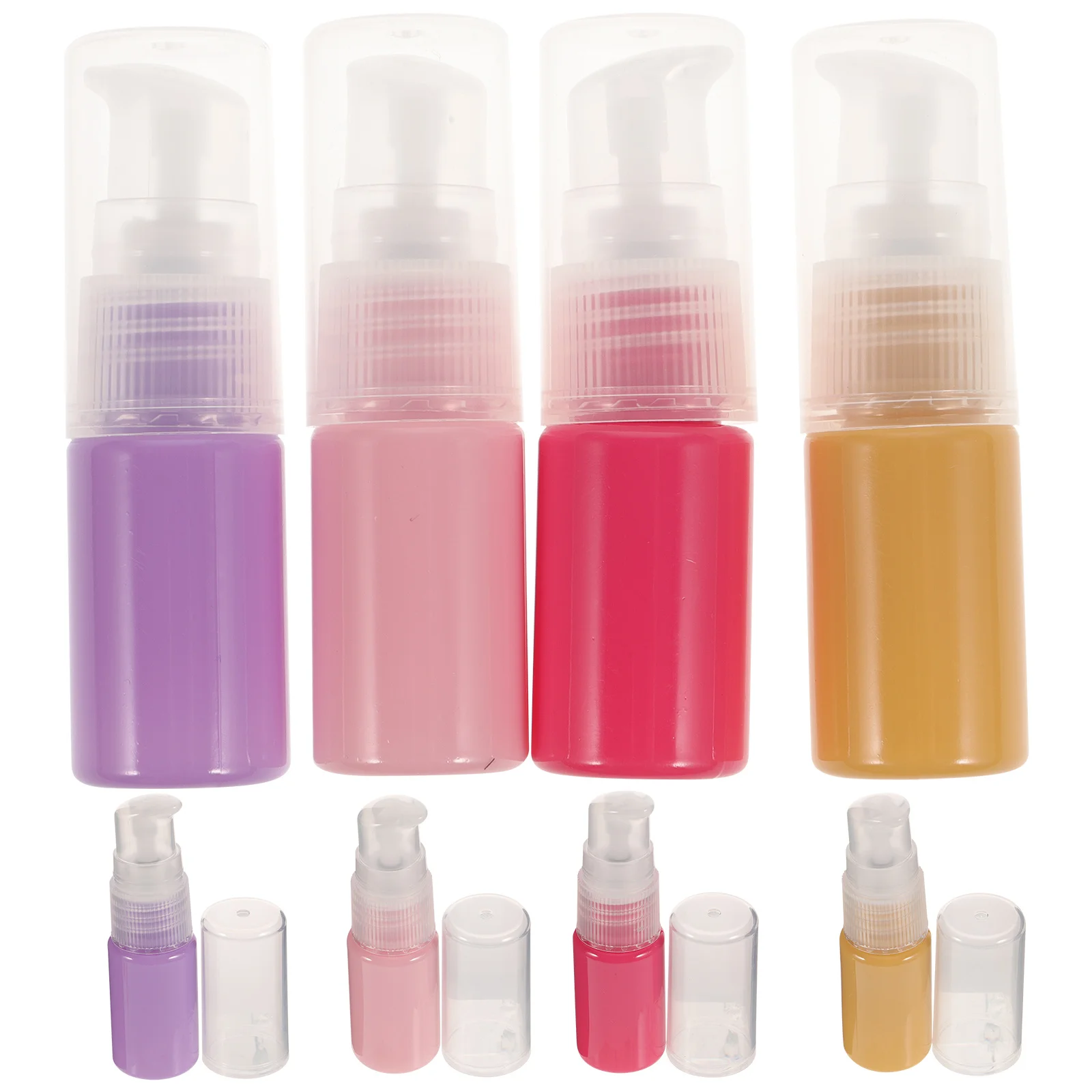 12Pcs Colorful Travel Lotion Bottles Small Sample Bottles Refillable Travel Container for Serum Creams Lotions