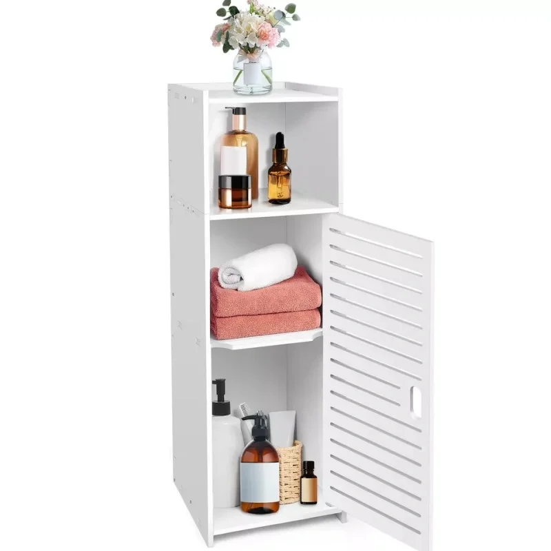 Waterproof 3 i layers Storage Cabinet With Door Bathroom Storage Cabinet Free Standing Cabinet Organizer For Bedroom living Rooms