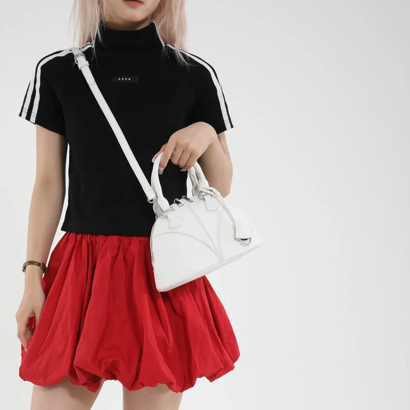 

Trendy Fashion Versatile Women's PU Leather Single Shoulder Crossbody Shell Bag Simple Casual Solid Color Commuting Storage Bags