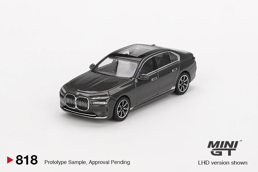 

Литая под давлением модель автомобиля MINIGT 1:64 818 i7 xDrive60 Dravit Grey