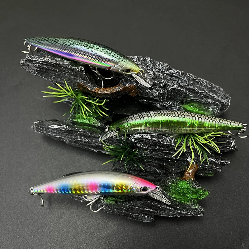 Minnow Jerkbait Señuelo Hundido Lanzamiento Lubina Lucio Agua Salada - imagen 4
