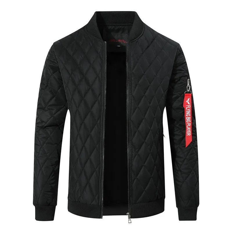 cotton coat for men new style for autumn and winter warm and fashionable checkered cotton coat for men's Coat US/European size