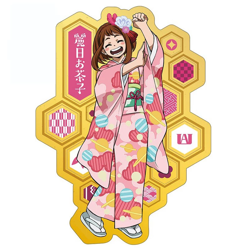 

Наклейка на автомобиль для каваи Uraraka Ochaco, Виниловая наклейка JDM, выдуваемая искусственная наклейка s для грузовика, комнаты, стены, ноутбука, кухни, 13 см X 9,7 см