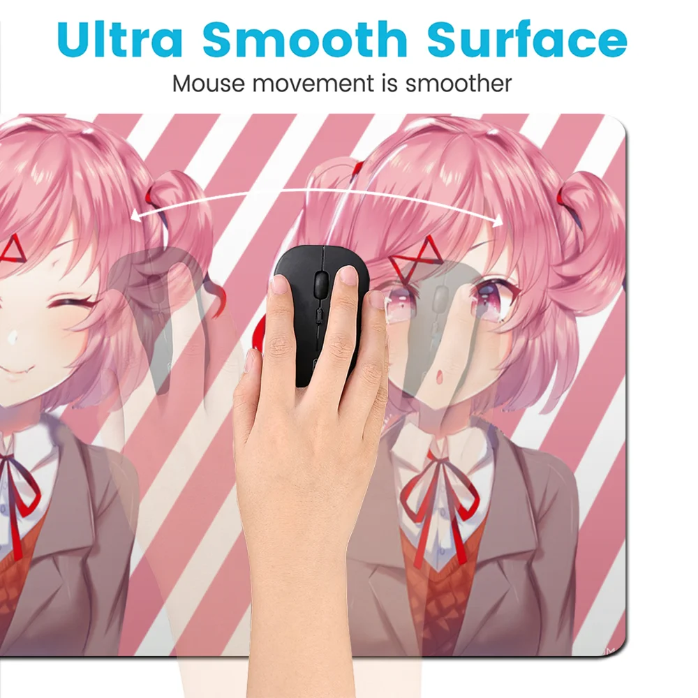 Doki Anime L-Literature Club Mousepad New Rubber Mouse Durable Desktop Mousepad Size For Game Keyboard Pad For Gamer