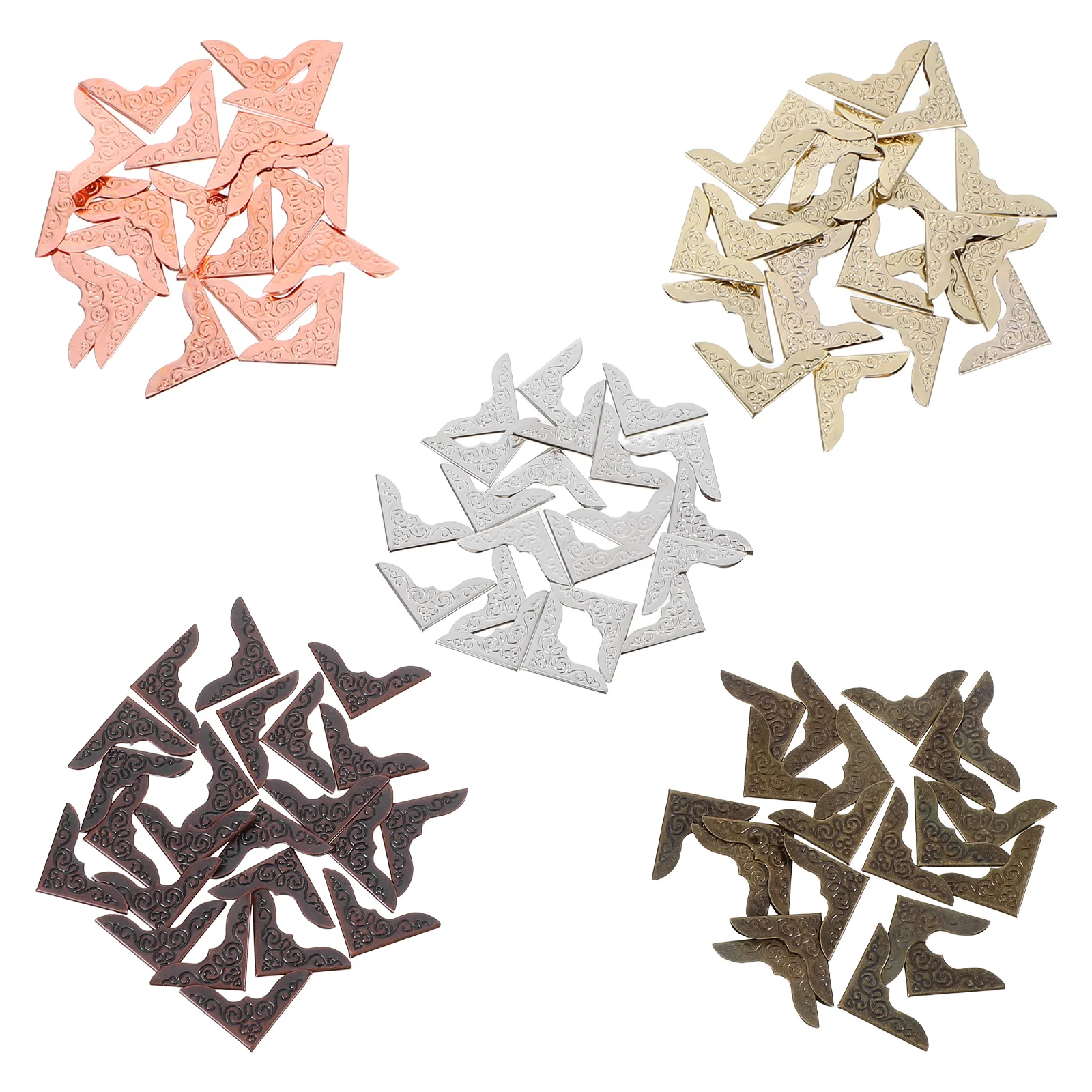 

100Pcs Metal Book Corner Protectors Vintage Edge Guards for Scrapbooks Photo Albums Notebooks Metal Book Corner Protector Pack