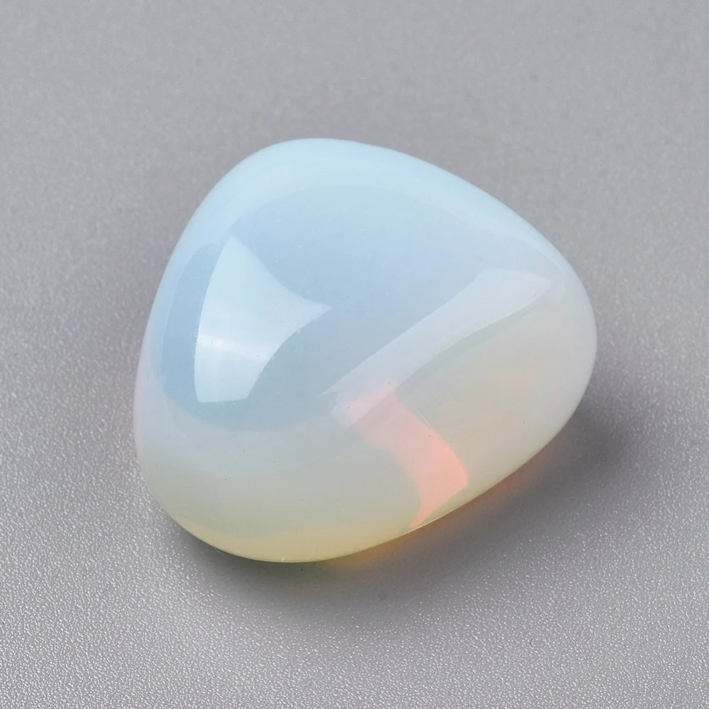 20pcs Opalite Beads 20-35x13-23mm No Hole Gemstones Random Shape Vase Filler Gems Opal Beads Bulk for Jewelry Making DIY Crafts