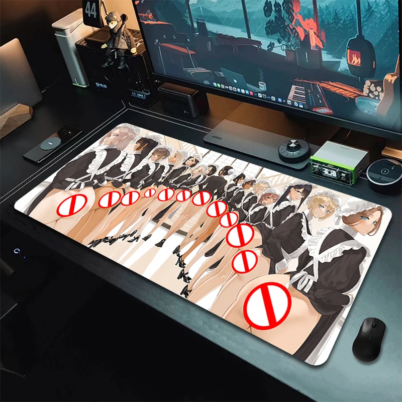 R18 NSFW Servant Girl Mousepad Big Boobs Mouse Pad Anime Large Gaming Mouse Mat Hentai Sexy Ass Desk Mat Nude Game Keyboard Pad