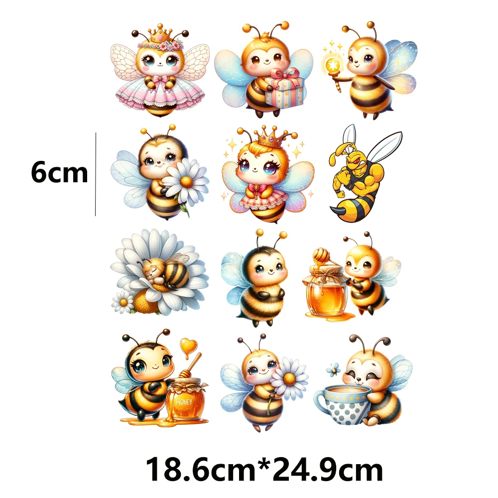 12 قطعة/الوحدة الحرارة الحرارية نقل تي شيرت الكي ملصقات لطيف Kawaii الحيوان الحديد على بقع لاصقة الحرارية للأطفال الملابس DIY بها بنفسك #5