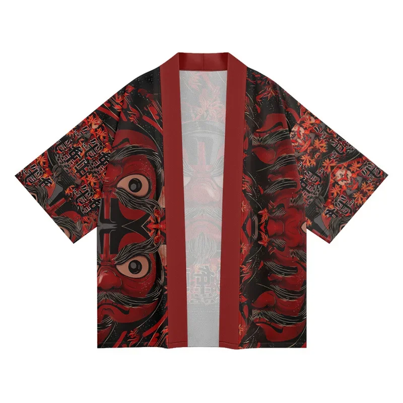 

Японский стиль аниме халат кимоно уличная одежда для мужчин женщин кардиган косплей хаори юката Harajuku топы с принтом пляж плюс размер 5XL 6XL