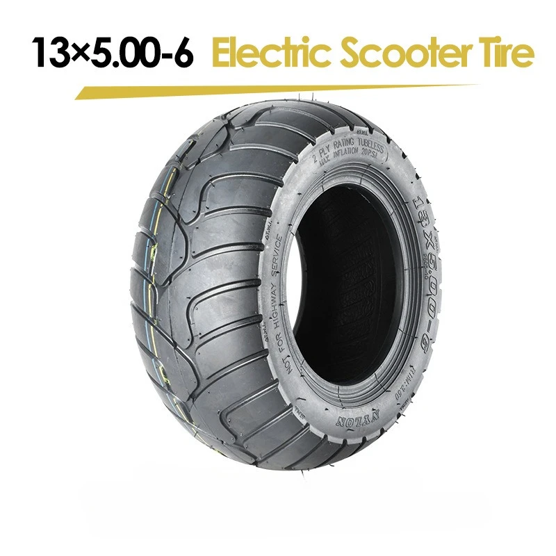 13x5.00-6 6 Inch Tubeless Tires Road Vacuum Tire for Electric Scooter Go Kart Dune Buggy Mobility Scooter Replacement Parts