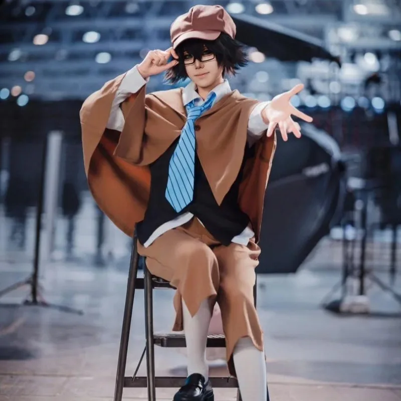 

Anime Edogawa Rampo Cosplay Costume Uniform Cloak Coat Pants Full Set for Women Men Halloween Carnival Party Roleplay Outfit