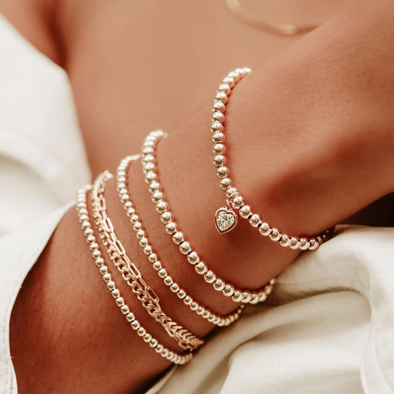 6Pcs Gold Color Hea…