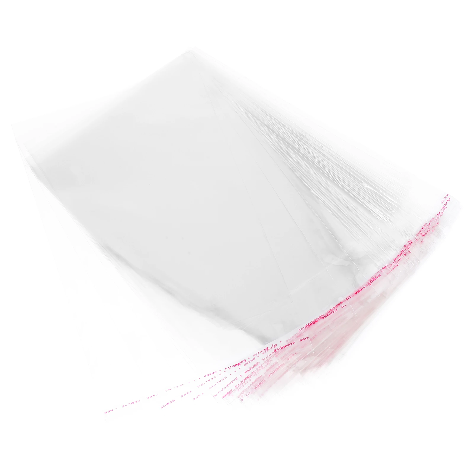 

100 Pcs Self-adhesive Storage Bag Clear T-shirt Flat Self-sealing for Jewelry Clothing Packaging Transparent Envelope