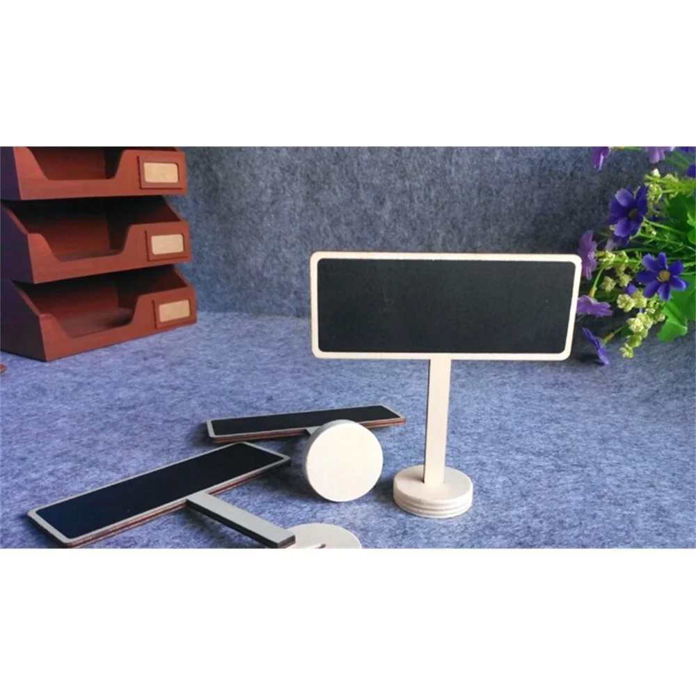 

50 Pcs Mimi Handwritten Price Sign Desktop Showing Stand Classification Sorting Board Message Memo Blackboard Stand