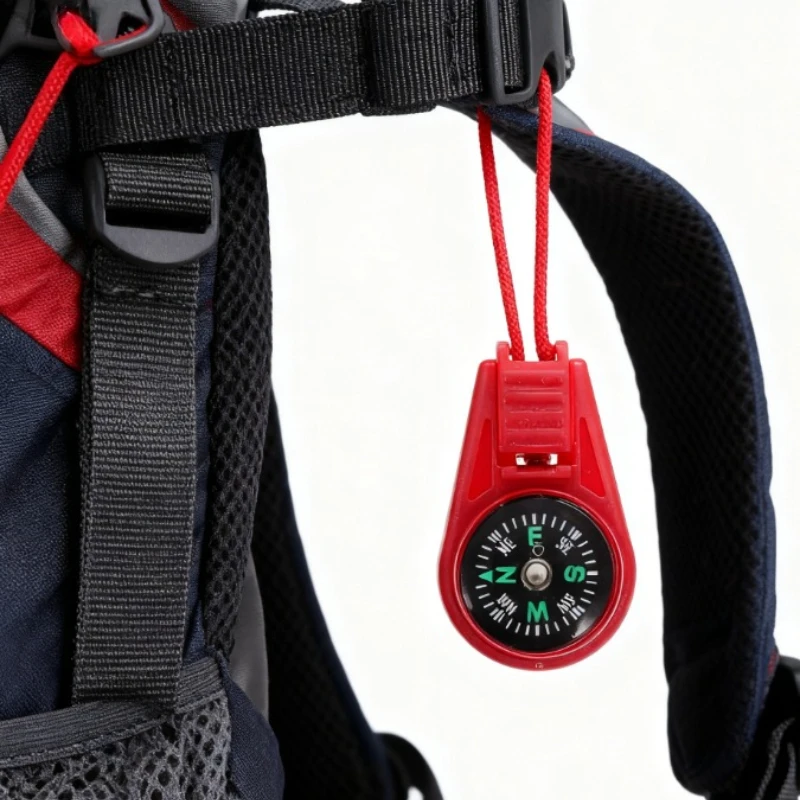 20 قطعة بوصلة سفر صغيرة محمولة مع حبل مناسبة للاستخدام كسلسلة مفاتيح أو أداة عملية للمعيشة الخارجية وc