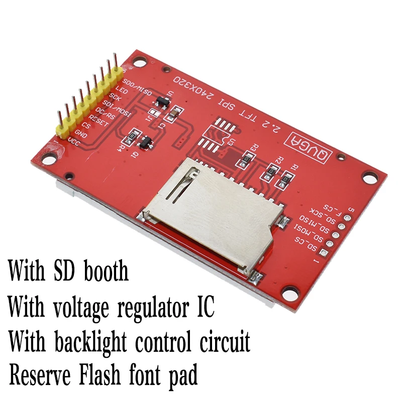 Smart Electronics 2.2 Inch 240*320 Dots SPI TFT LCD Serial Port Module Display ILI9341 5V / 3.3V 2.2\'\' 240x320 for Arduino Diy