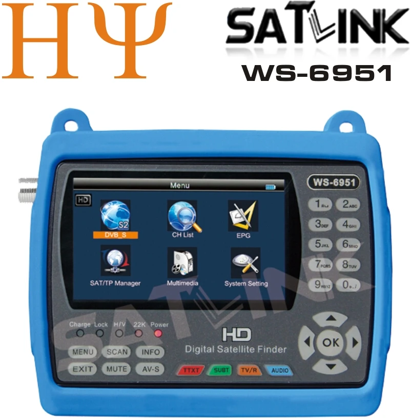 Satlink WS-6951 DVB-S/S2 Satellite Finder with MPEG-2/MPEG-4 compliant and backlight Satlink WS 6951 Meter TV signal Finder