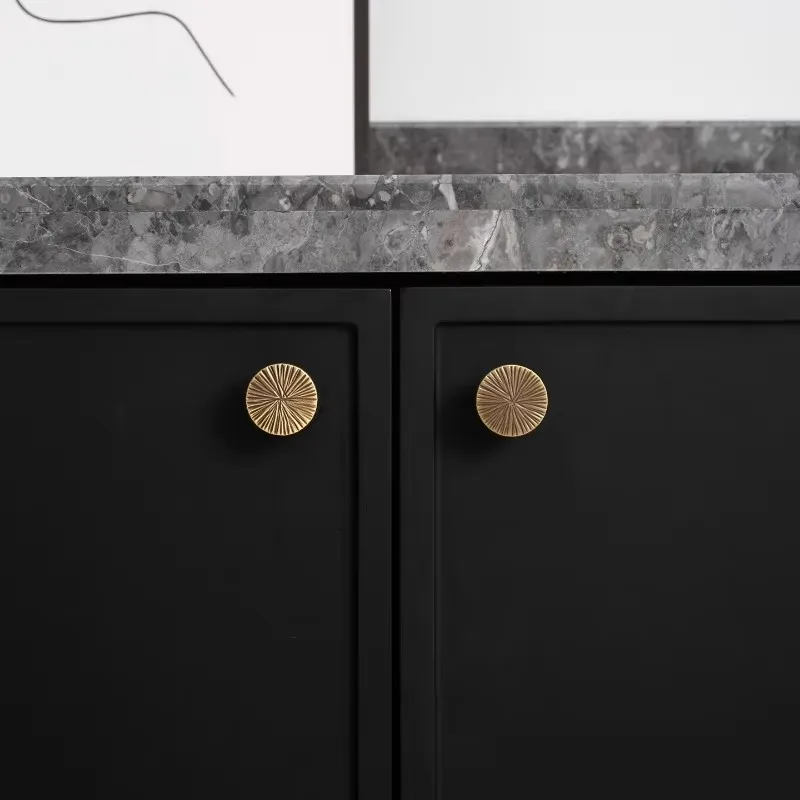 Bronze Half Moon Knobs Handmade Hammer Cabinet Door Handle Desk Drawer Pulls Furniture Hardware Kitchen Accessories