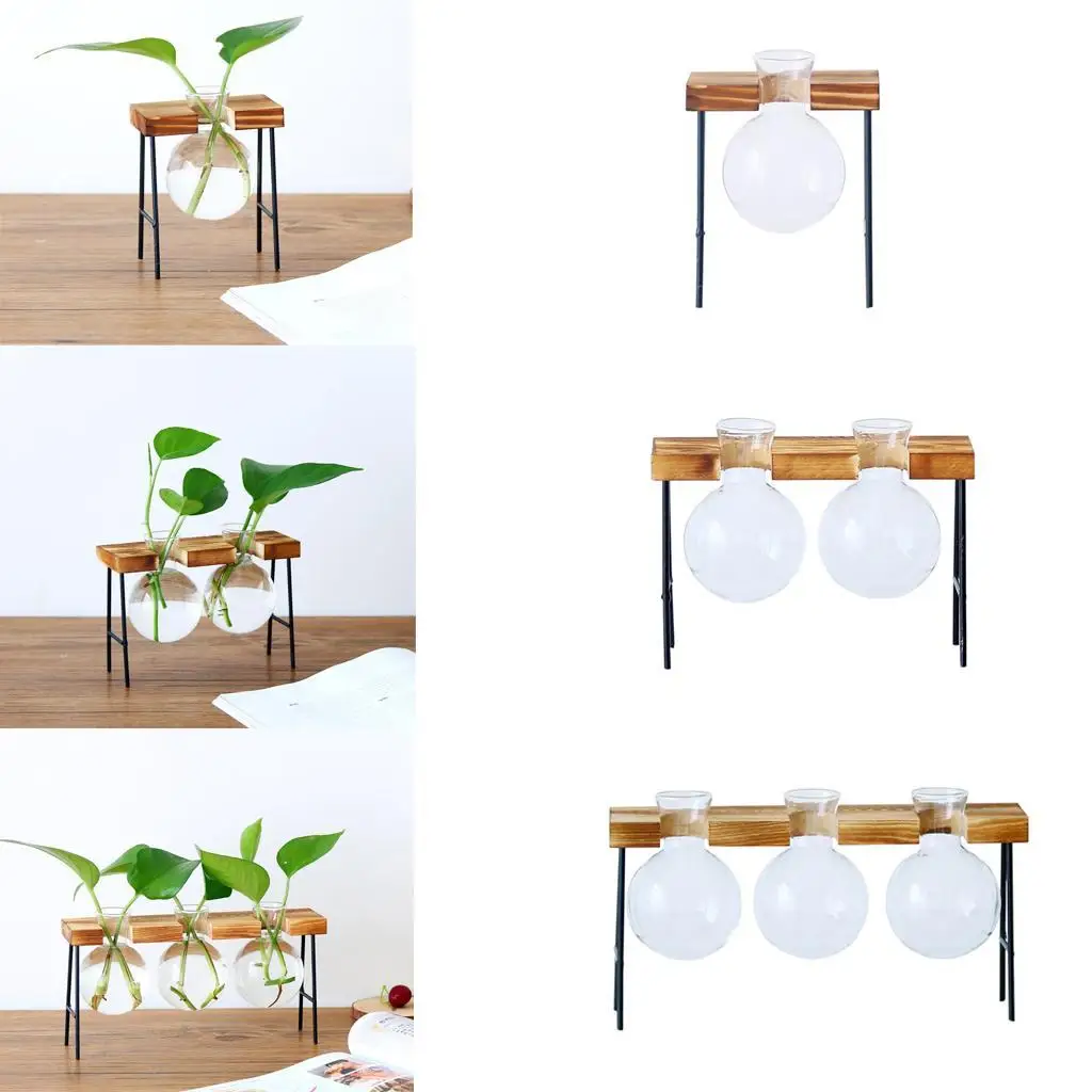 Wooden Flower Pot Stand Durable Planter Ladder Display Shelf with Vases for Entryway Patio Balcony Garden Use