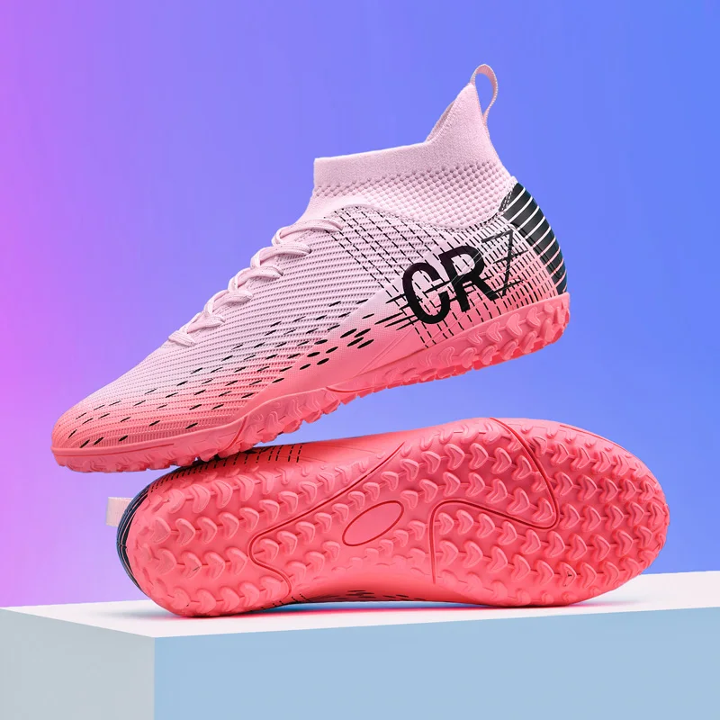 High-Top Soccer Shoes Men's Quality Football Boots Professional Training Durable Breaathable Outdoor Grass Non-Slip Soccer Shoes