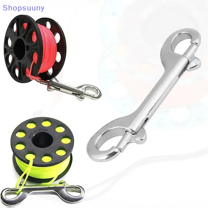 [SU]Stainless Steel Bolt Snap Hooks Double Ended Snap Clips Diving Clips Dog Leash Key Chain Horse Tack[SU]