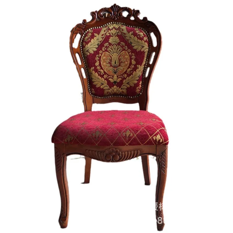 

Spot American dining chair Solid wood fabricSolid wood European Vintage armchair Country home dining chair