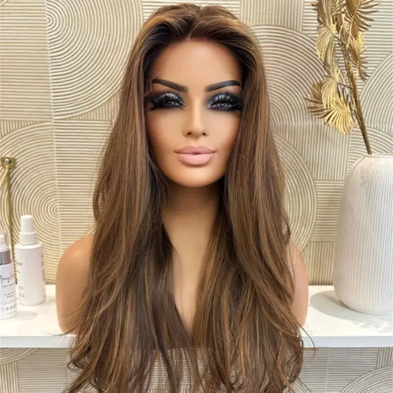 parrucca-di-nuovo-stile-per-donna-13x4-parte-libera-ombre-marrone-caramello-con-riflessi-parrucca-anteriore-in-pizzo-sintetico-con-radici-marroni-pronta-da-indossare