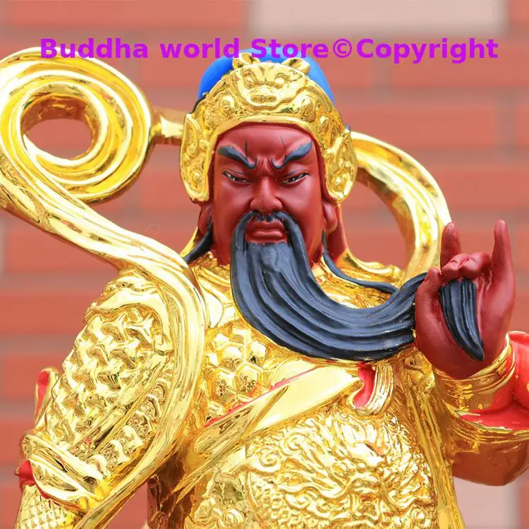 38CM large Asia Taoism Buddhism GUAN GONG God BUDDHA figure HOME Exorcism safety Bring Money good luck FENG SHUI God statue