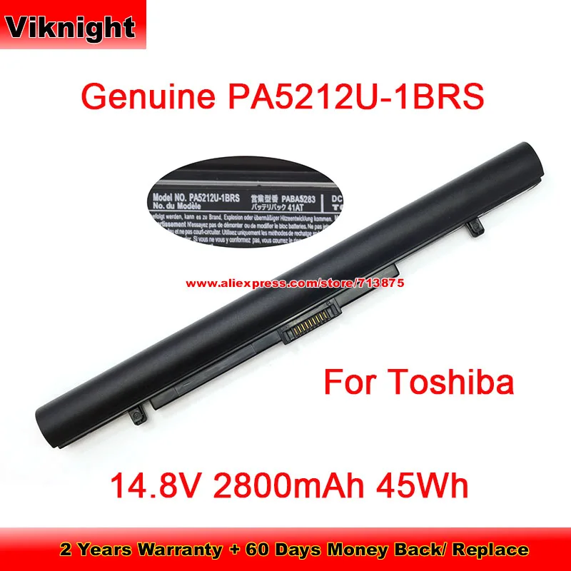 

Genuine PA5212U-1BRS Laptop Battery for Toshiba 2800 mAh 45Wh 14.8V Li-ion Rechargeable Battery Packs