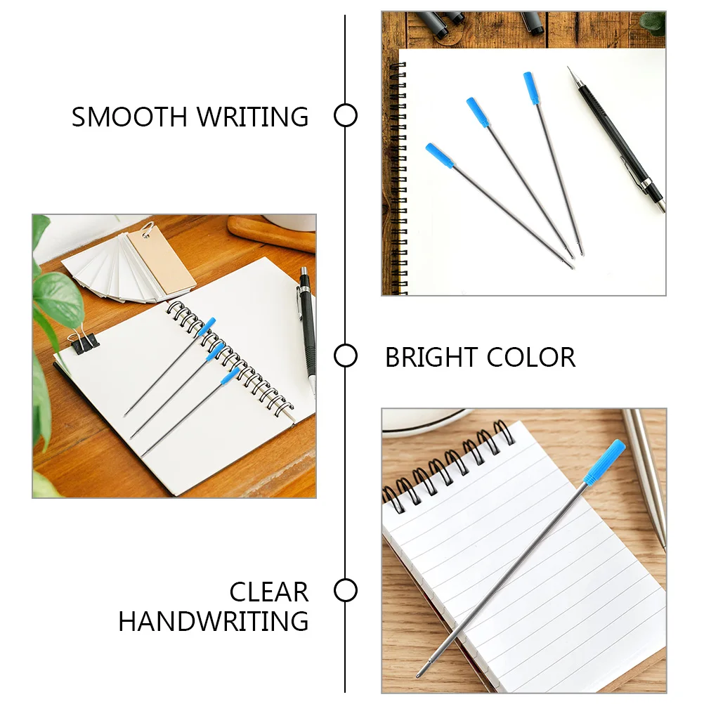 

25pcs Gel Replacement Smooth Writing Refillable Ballpoint Plastic Office Stationery Portable Pen For Students Writing Doodling