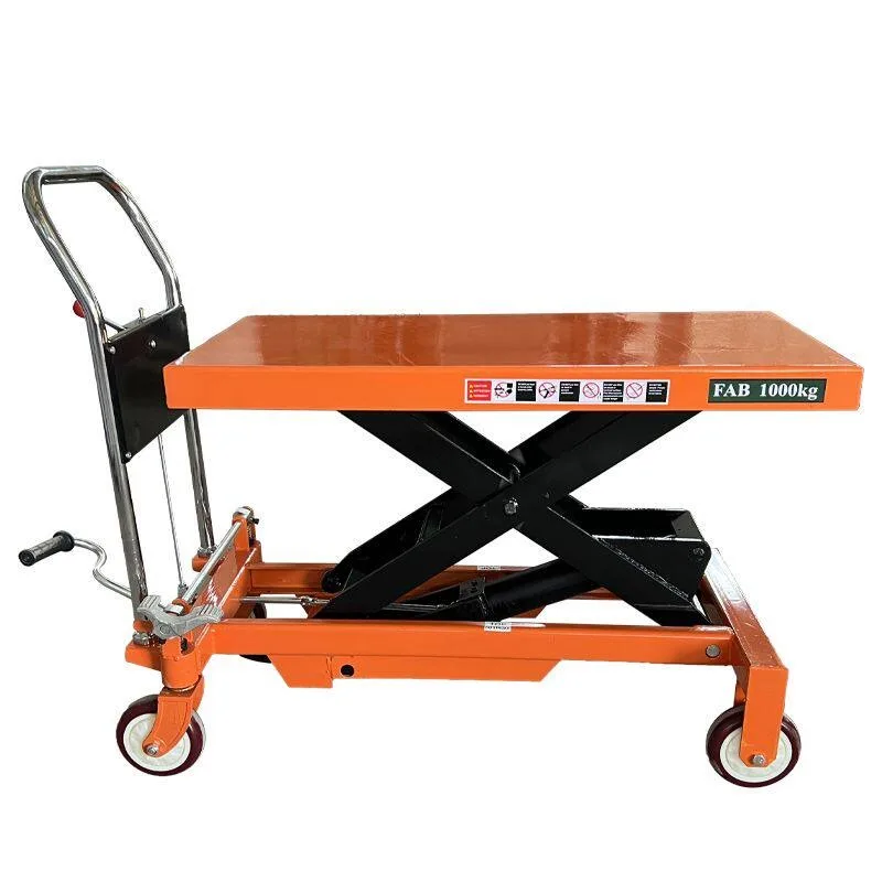 Compact Manual Lift Trolley Hydraulic Mobile Lift Trolley Operation Wear-resisting Commercial Furniture Hebebühnenwagen ZY40TC