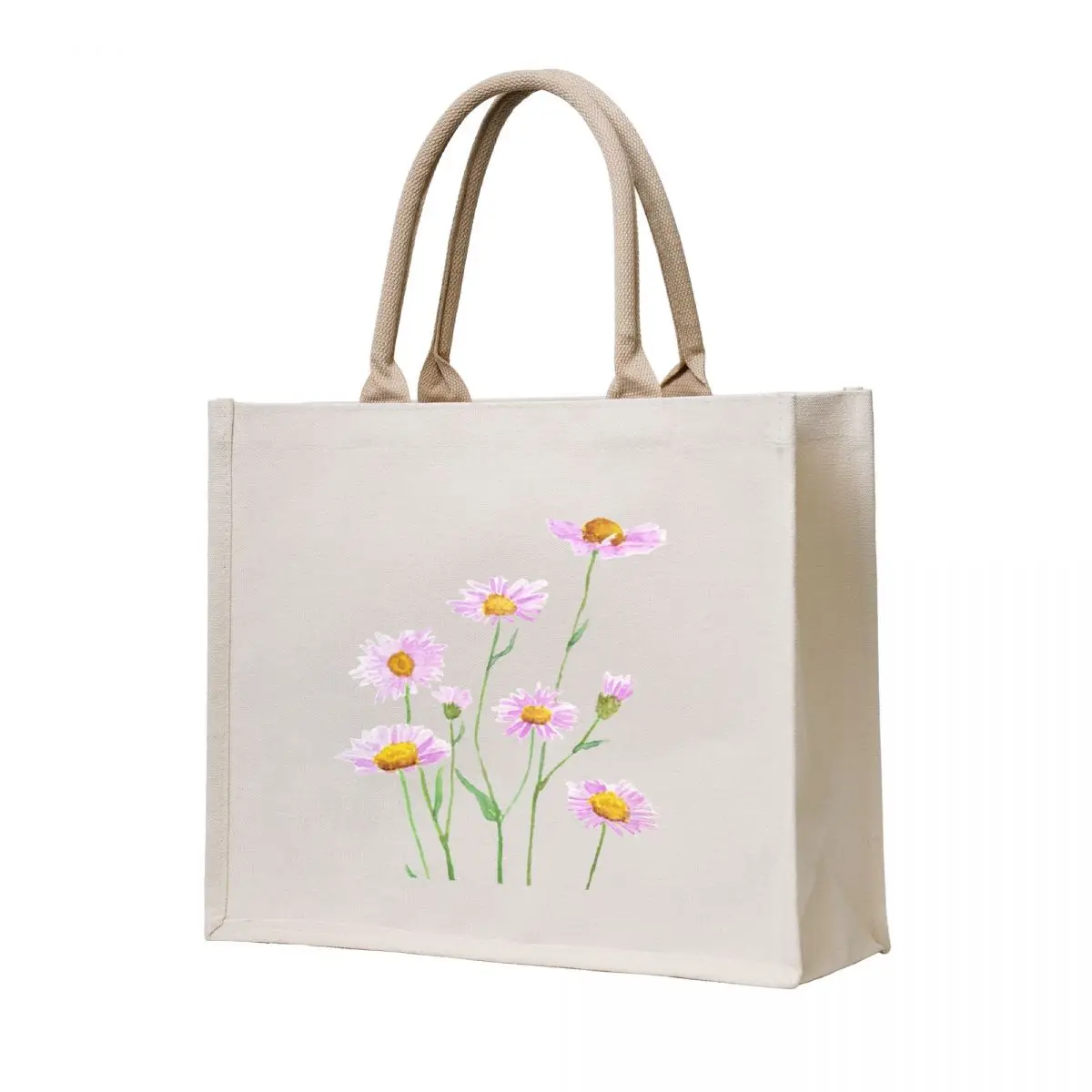 

hand painted little purple daisy watercolor Tote Bag bags for women ecological bags eco bag folding
