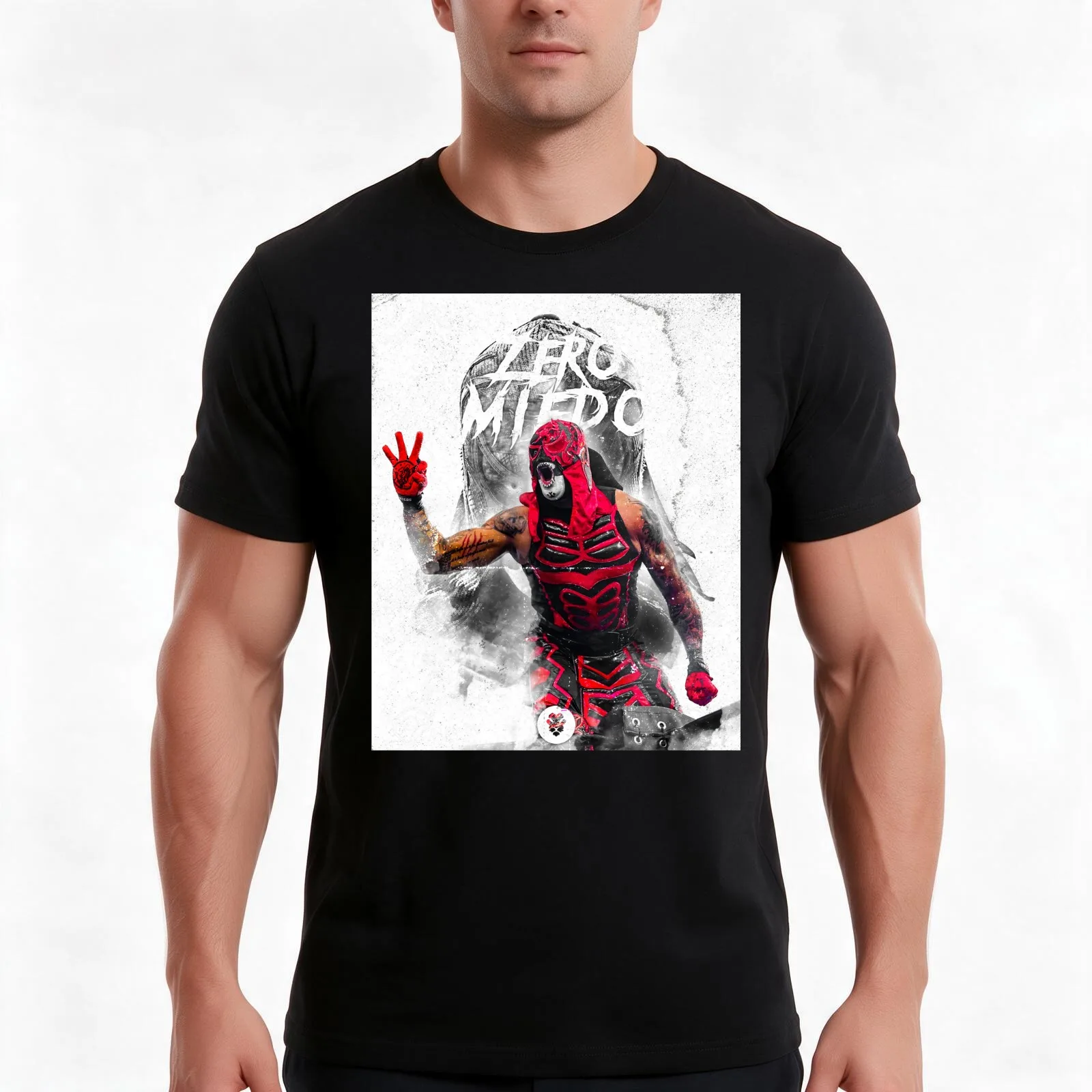 Pentagon jr. - Penta El Zero Miedo (AEW Wrestling Lucha Libre Artwork) T-Shirt Summer Casual Cotton Tee Vintage Graphic Print