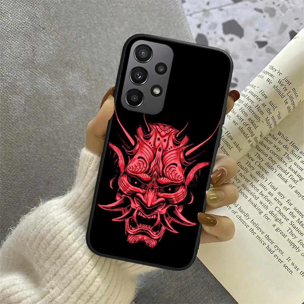 เคสโทรศัพท์ SAMURAI Oni Mask สำหรับ Samsung Galaxy S22 S23 S24 S30 Note 20 10 PLUS LITE FE ULTRA SHELL