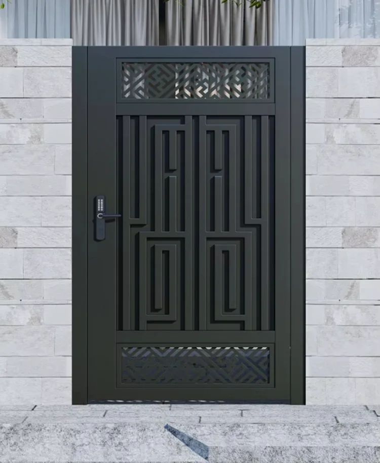 

Aluminum Alloy Intelligent Electric Sliding Gate Modern Smart Lock Courtyard Villa Wrought Iron Garage Door Remote