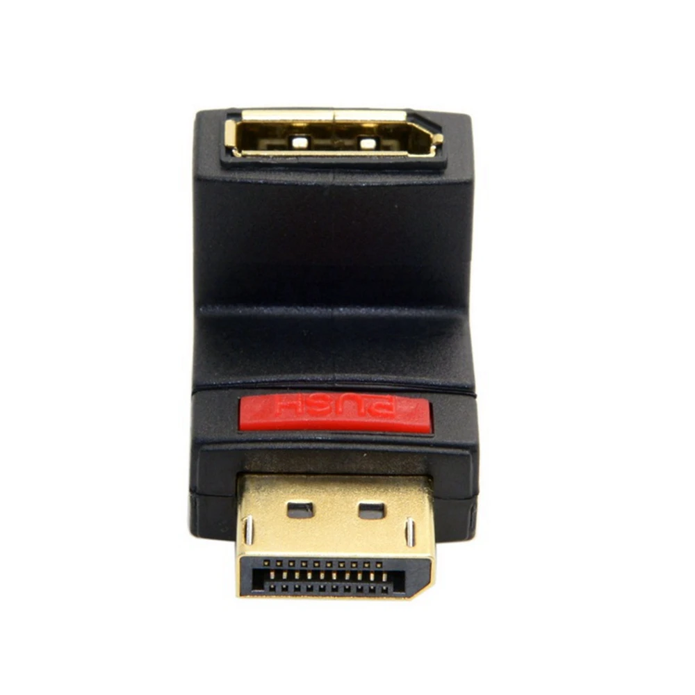 DisplayPort DP Male Up & Down 90 Degree Angle to Female Panel Mount Extension Cable display Port