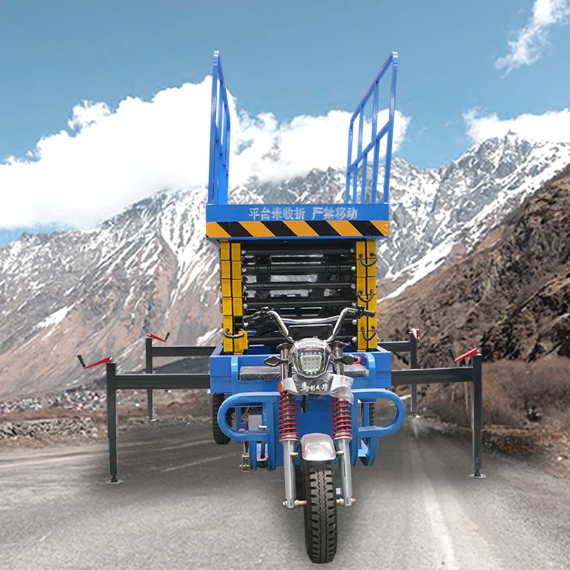 Tricycle Mobile Hydraulic Electric Scissor Lift Platform Easy Operation Industrial High Altitude Working Equipment