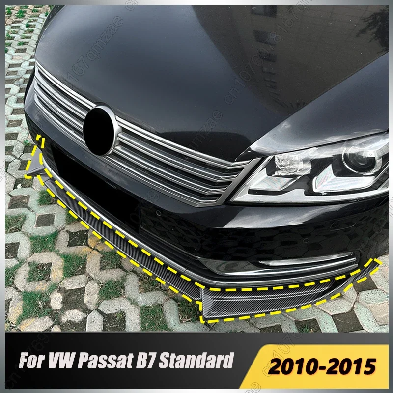 Gloss Black Car Front Bumper Spoiler Lip For VW Volkswagen Passat B7 Standard 2010-2015 Bumper Splitter Lip Spoiler Body Kits