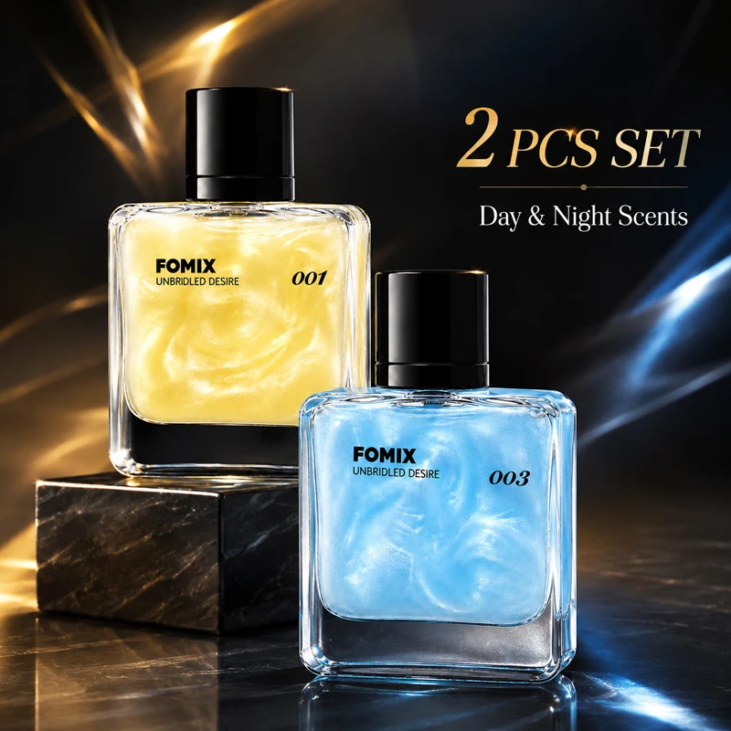 FOMIX 2PCS Men's Perfume Set, Long Lasting Fresh Ocean & Warm Seductive Eau De Parfum Spray, Citrus Floral Musk Woody Cologne, Day Night Portable Fragrance Gift for Him view 5