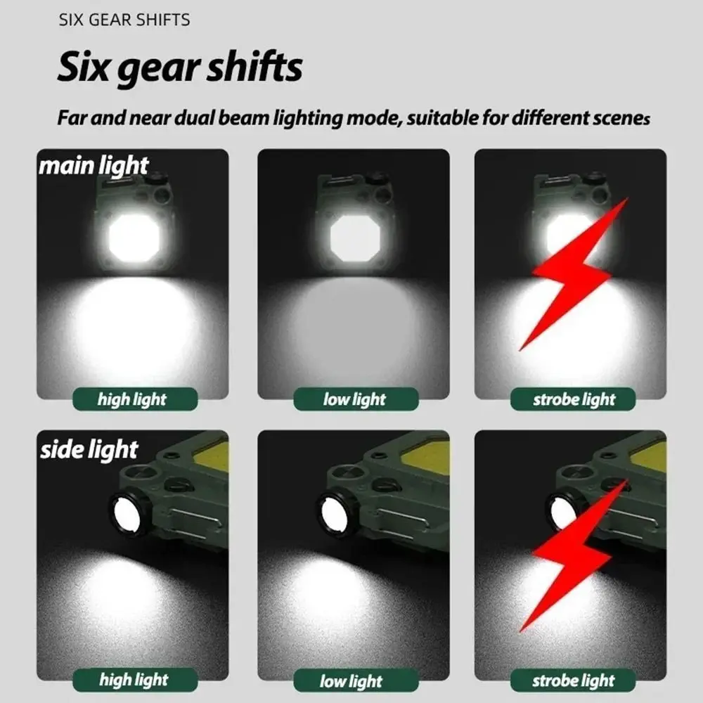 

Super Bright Mini Keychain Flashlight with Tail Magnet Hidden Screwdriver Strong Light Flashlight Rechargeable Waterproof