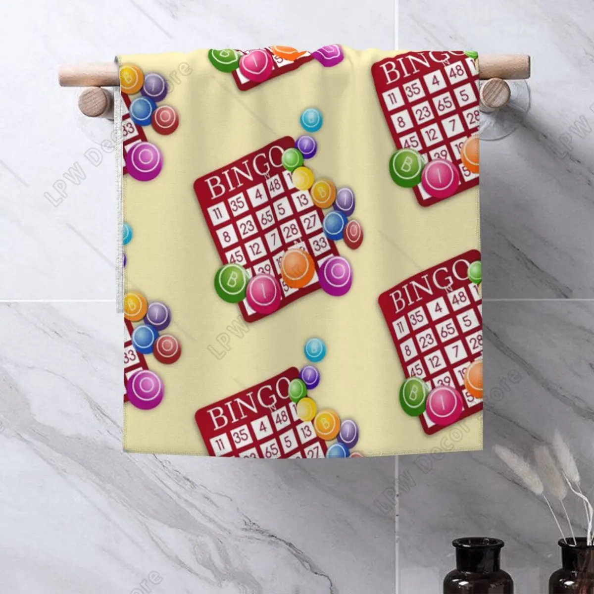 Best Play Bingo Game for Bingo Players Towel Quick Drying Soft Linen Cotton Beach Towels