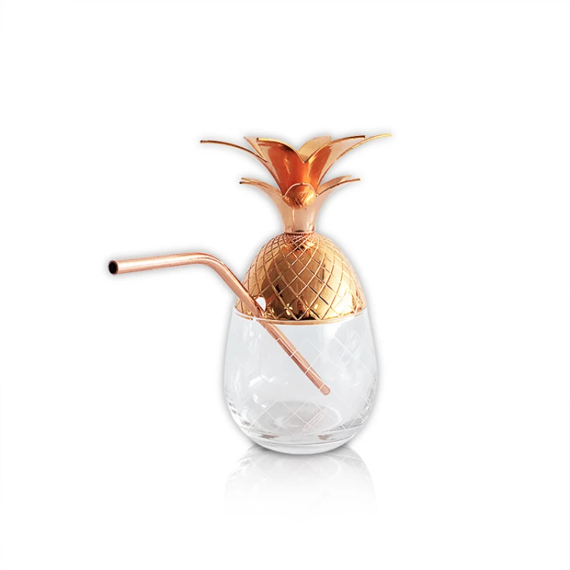 

hot sell ceramic tumbler Pineapple 304 stainless steel glass tea packaging cup in bulk